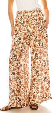 A COLLECTIVE STORY Floral Print Wide Leg Pants