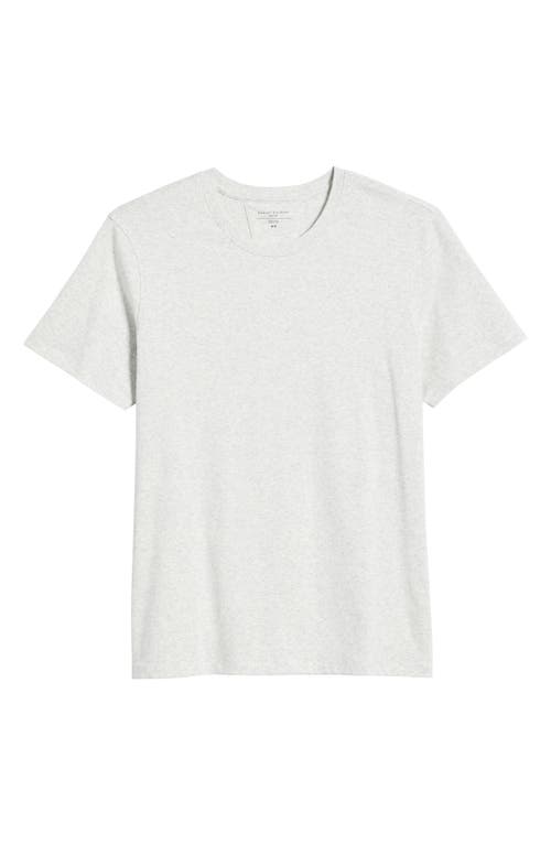 Daniel Buchler Heathered Stretch Cotton Lounge T-shirt In Silver Grey