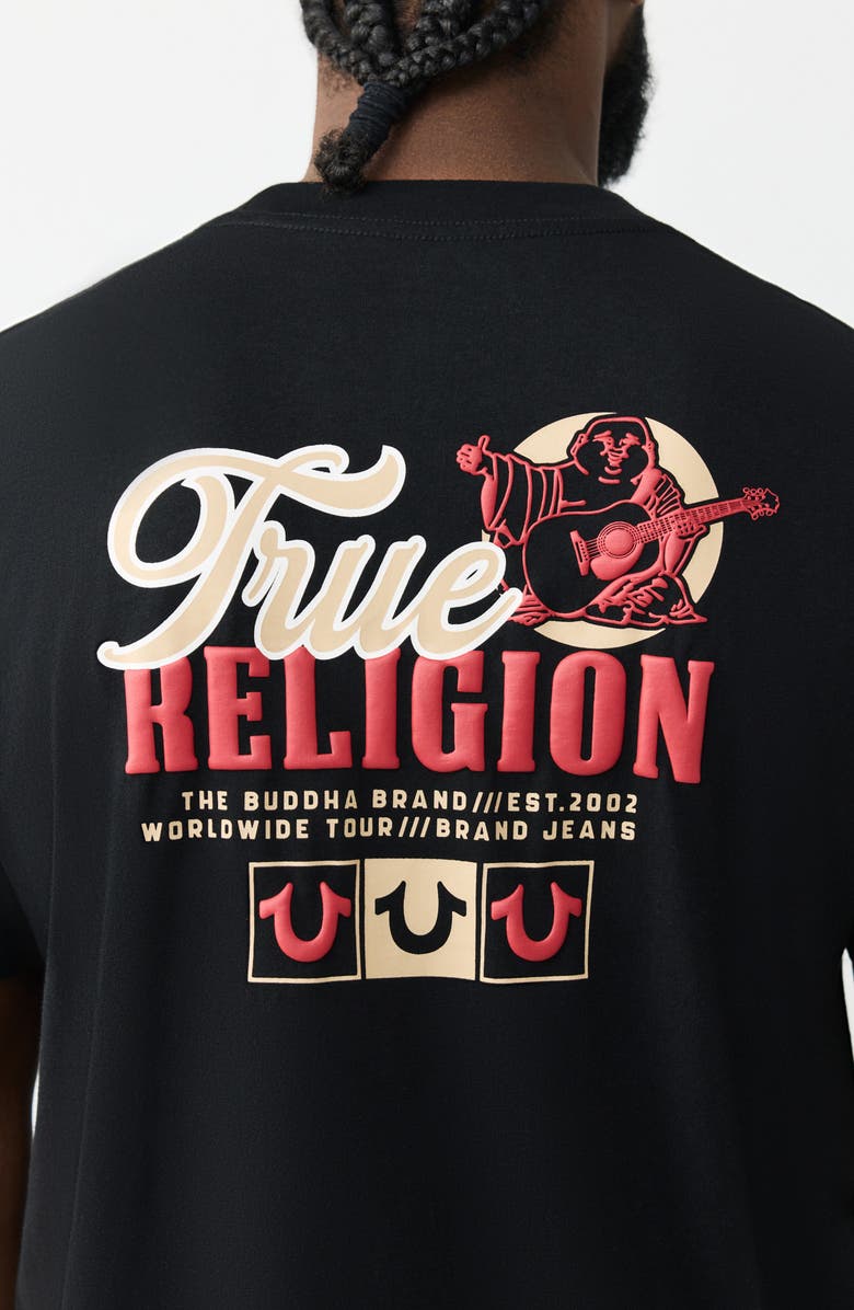 True Religion Retro Logo T-Shirt, Alternate, color, Jet Black