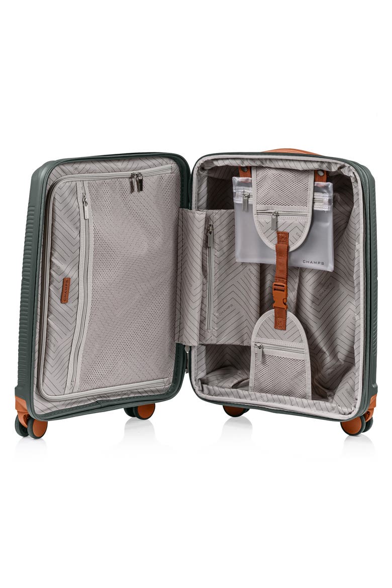 Aura Carry-On Hardside Spinner Luggage, Alternate, color, GREEN