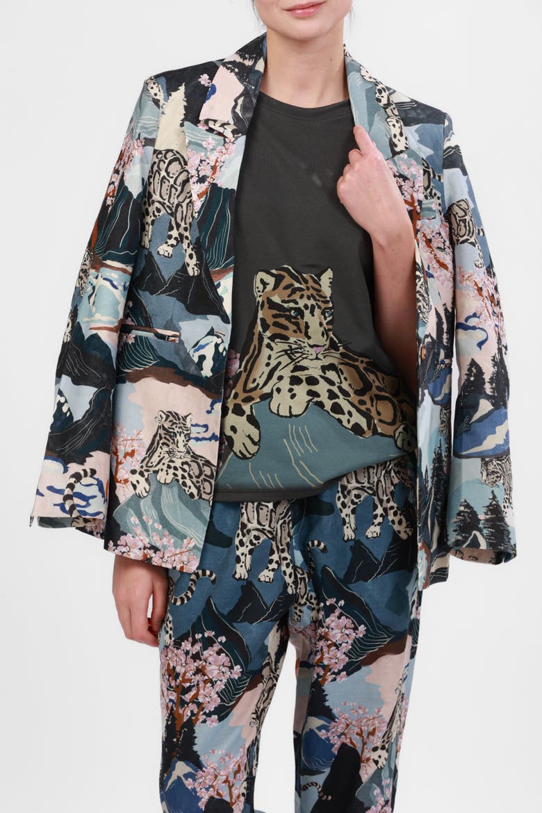Blazer Snow Leopard, Alternate, color, Blue