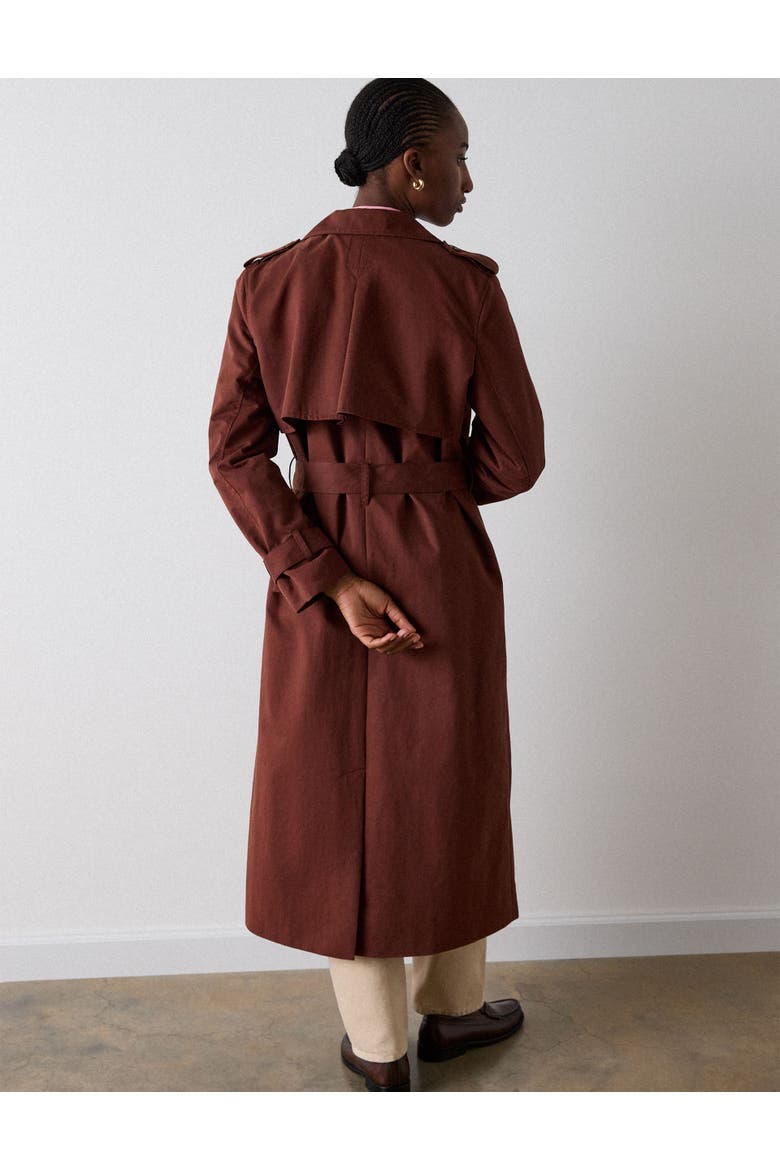 Valentina Trench Coat, Alternate, color, Brown