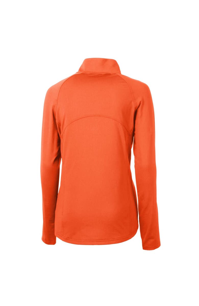 Cutter & Buck Women's Cutter & Buck Orange Dayton Dragons Adapt Eco Knit Stretch Recycled Half-Zip Top, Alternate, color, 