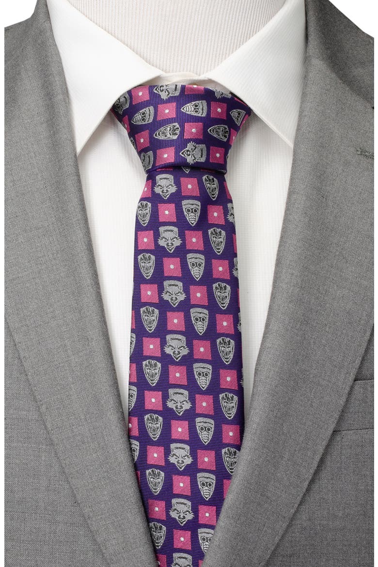 Guardians of the Galaxy Silk Blend Tie, Alternate, color, PURPLE