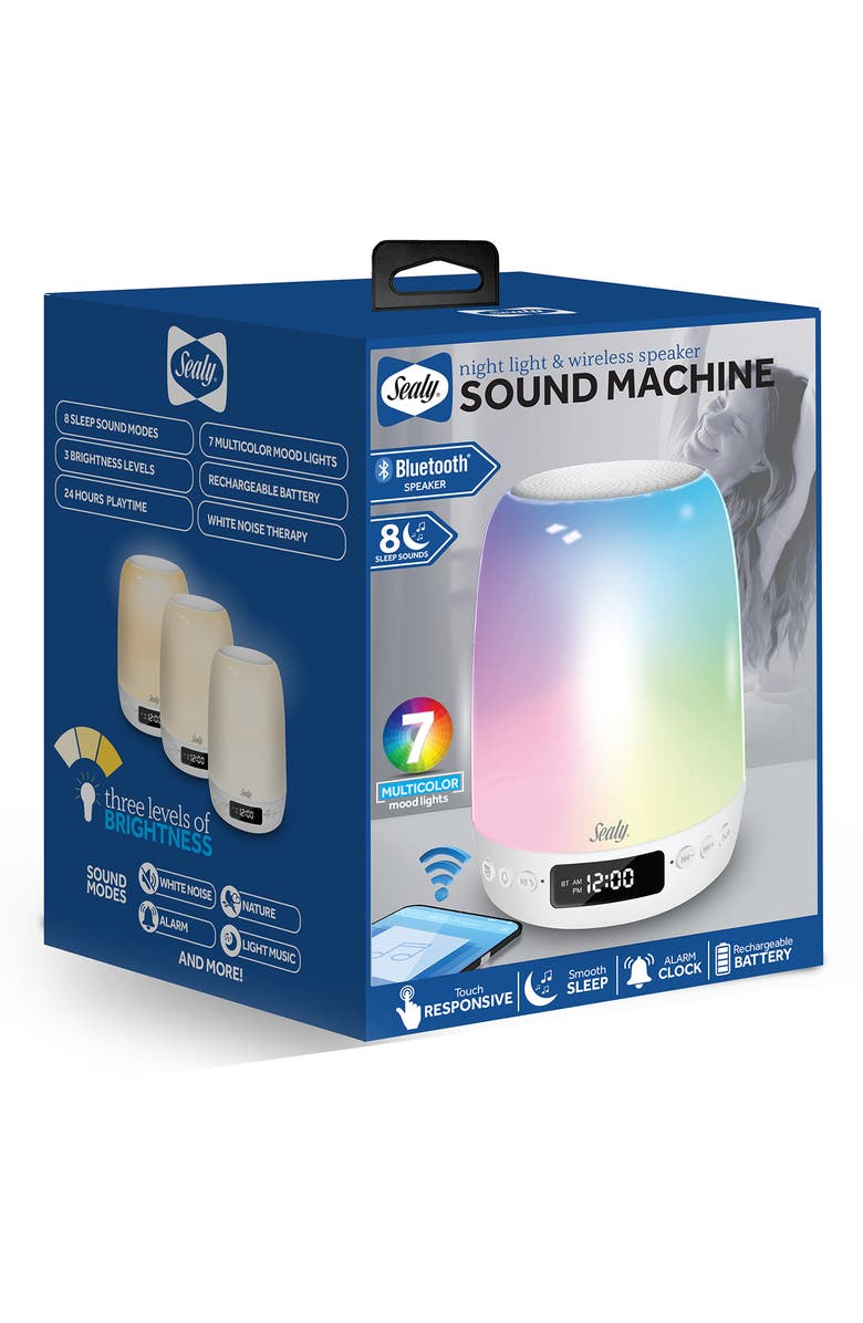 BYTECH Night Light + Wireless Speaker + Clock Sound Machine, Main, color, 