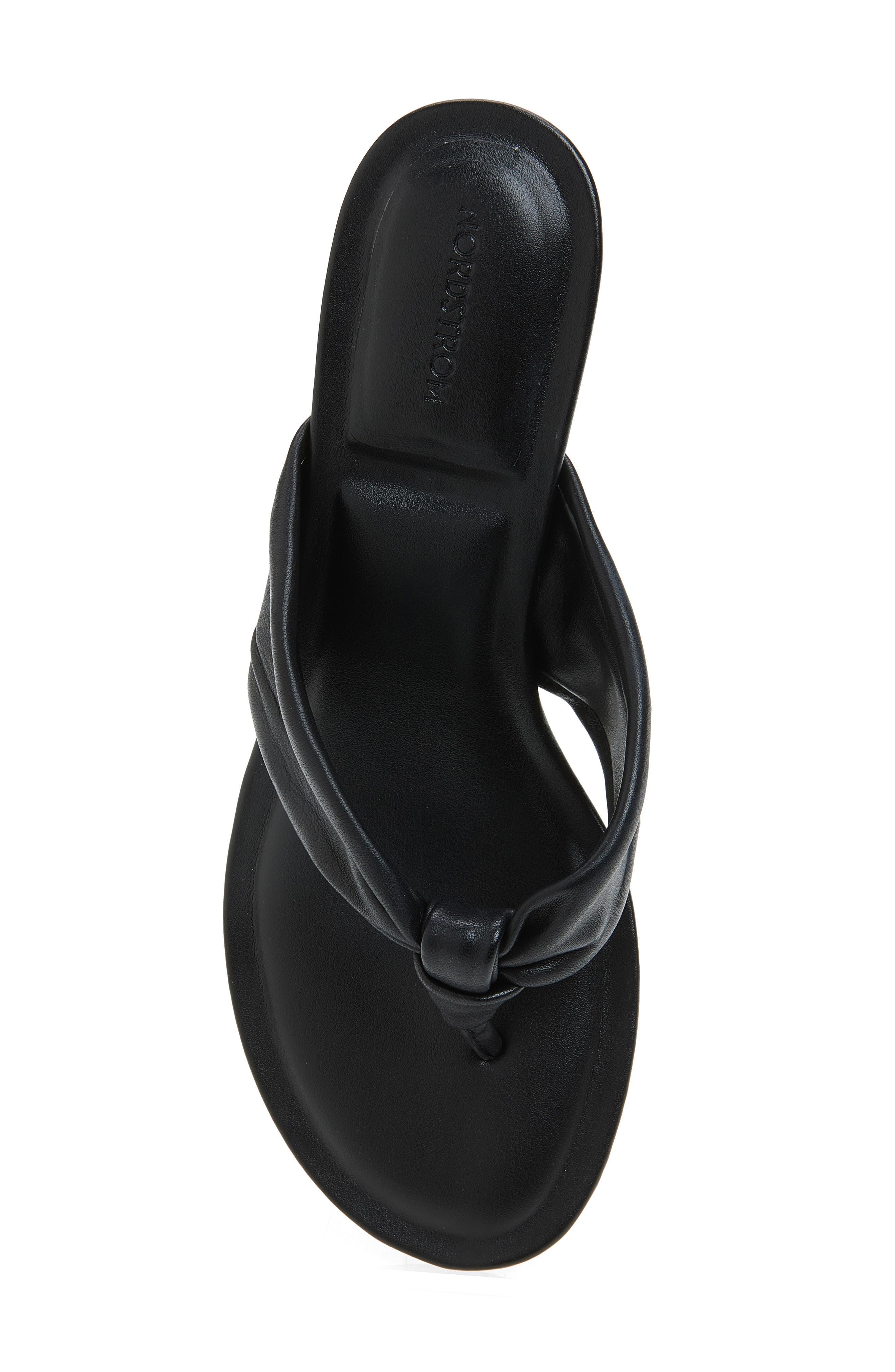 Nordstrom Selene Kitten Heel Flip Flop, Alternate, color, Black