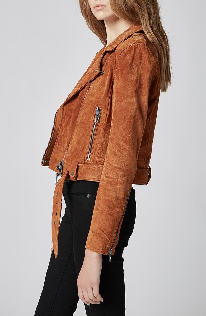 BLANKNYC Suede Moto Jacket, Alternate, color, El Dorado
