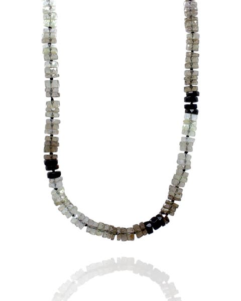 Faceted Gemstone Necklace - Smoky Quartz Ombre