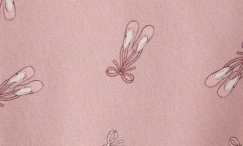 Tucker + Tate Kids' Print Cotton Hooded Tunic Sweatshirt Dress In Pink