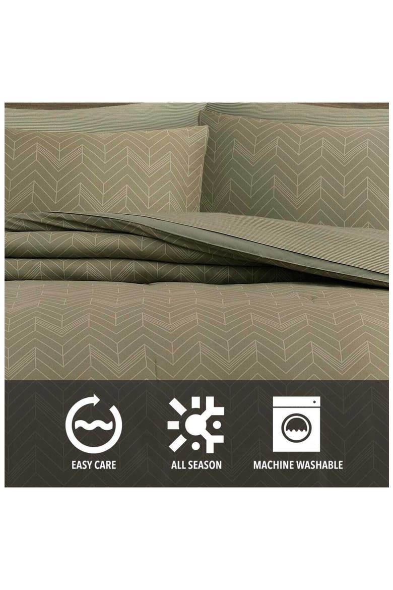 Delancey Stripe Comforter Set, Alternate, color, MOSS