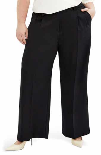 Jazmin Pleat Crepe Wide Leg Pants