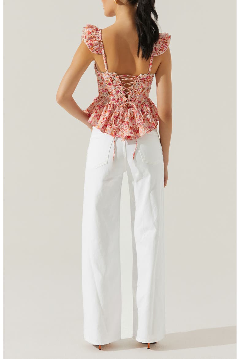 Baylin Floral Peplum Top, Alternate, color, PINK MULTI FLORAL