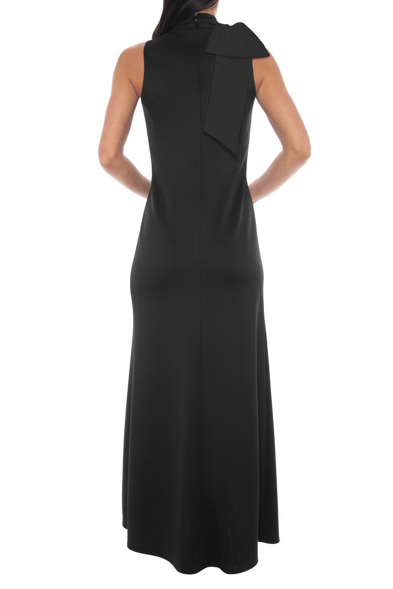 Side Bow Gown, Alternate, color, BLACK
