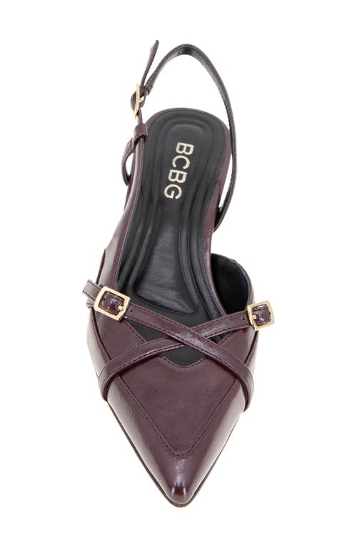 Bcbgeneration Kiran Slingback Kitten Heel Pump In Burgundy