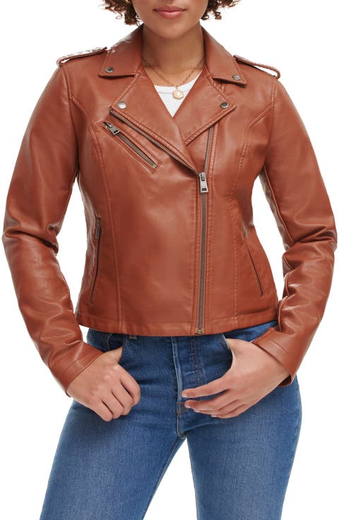 Faux Leather Moto Jacket
