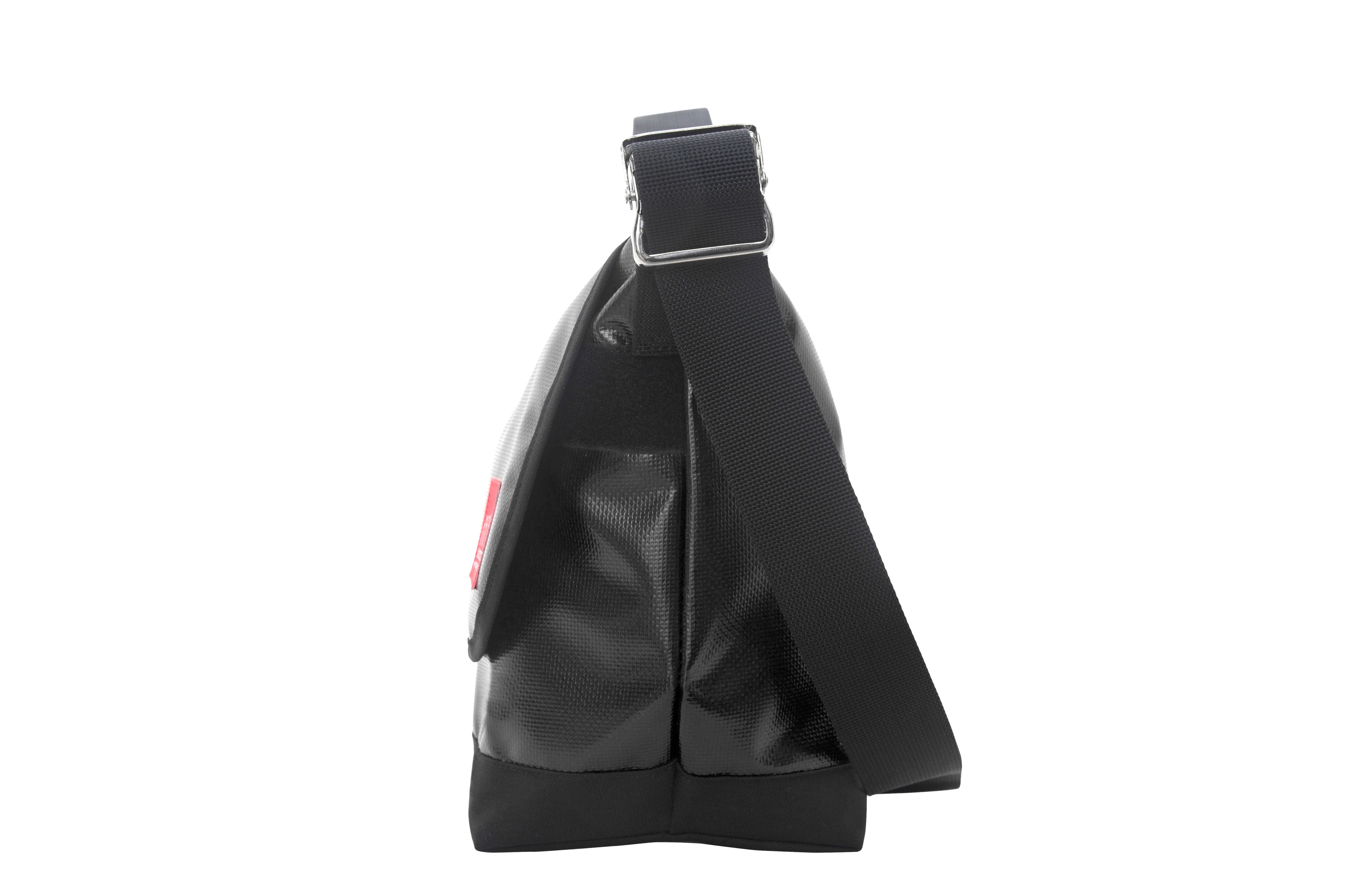 Vinyl Vintage Messenger Bag, Alternate, color, Black