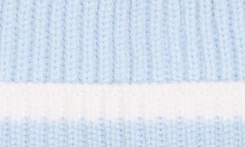 Rag & Bone Blake Stripe Wool Blend Beanie In Blue
