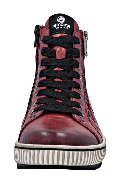 Remonte Maditta 72 High Top Sneaker In Pink