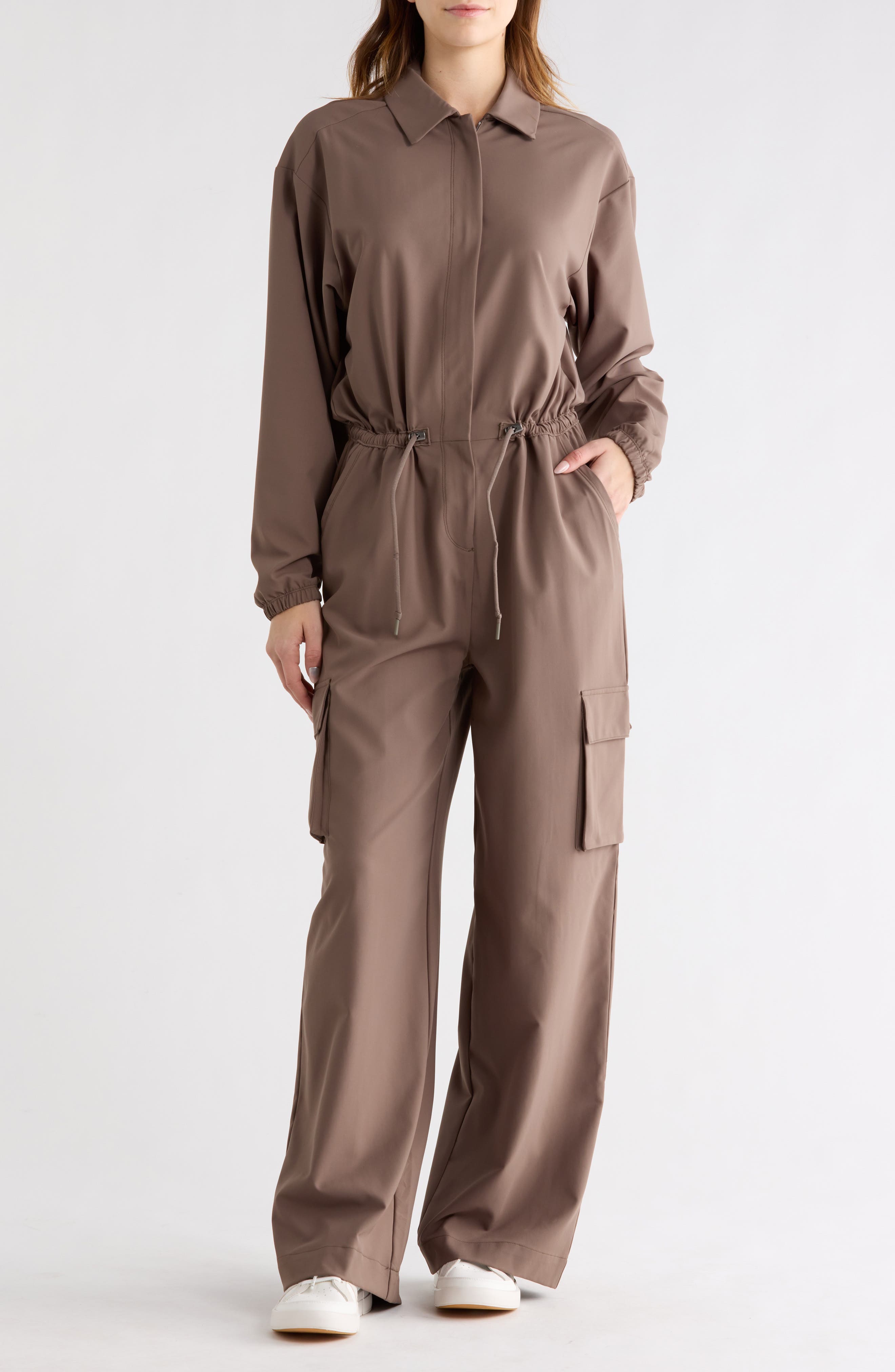 Beyond Yoga Long Sleeve Cargo Jumpsuit