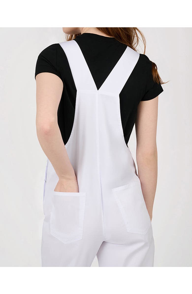 WeWoreWhat Basic Straight Leg Overall, Alternate, color, Classic White