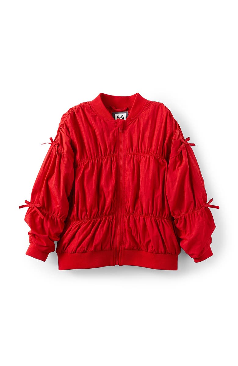 Cotton On Kids Kid's Billie Bomber Jacket, Main, color, Varsity Red