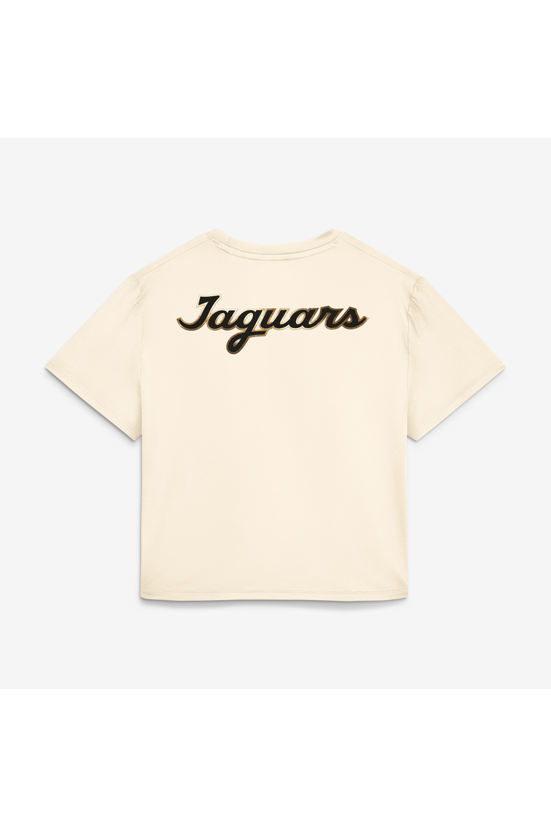 Women's Nike  Natural Jacksonville Jaguars 2026 Rivalries Collection Classic Twist Cropped T-Shirt, Alternate, color, Natural