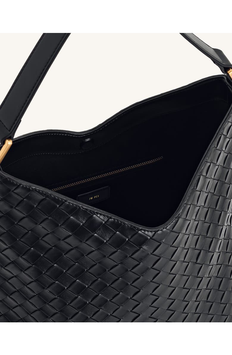 JW PEI Aria Woven Faux Leather Shoulder Bag, Alternate, color, Black