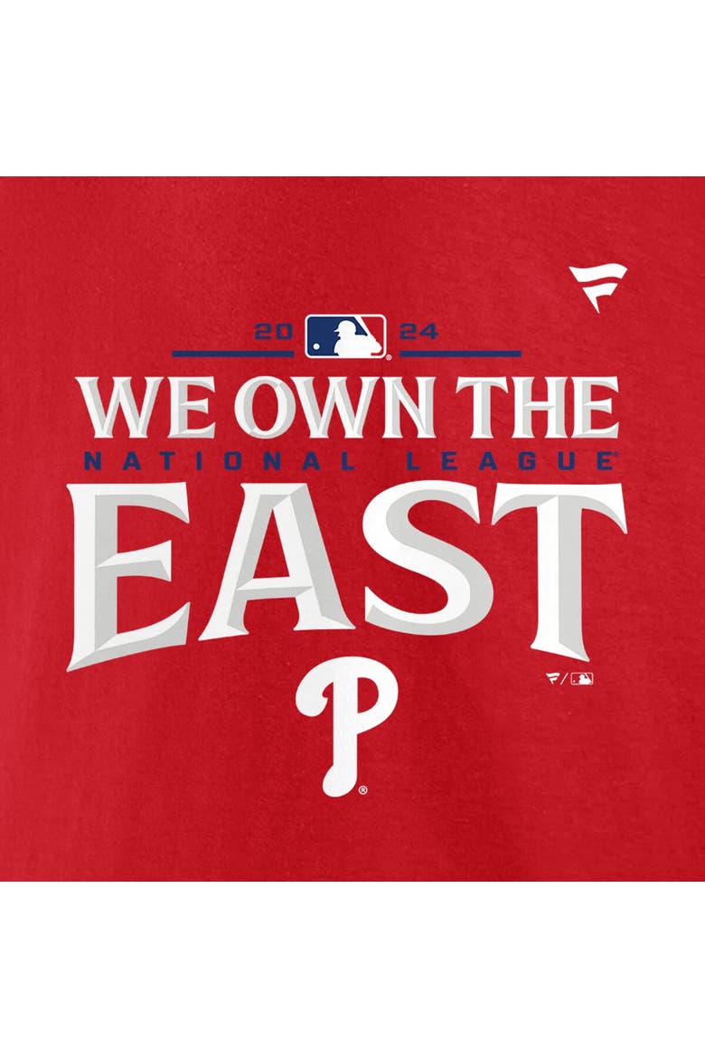 Men's Fanatics Red Philadelphia Phillies 2024 NL East Division Champions Locker Room T-Shirt, Alternate, color, Red