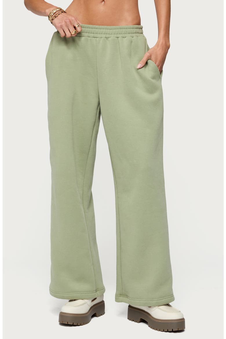 Forever Edikted Cotton Blend Straight Leg Sweatpants, Main, color, OLIVE