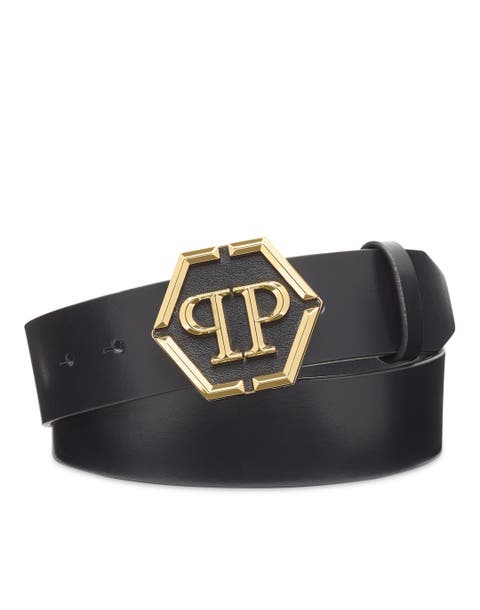 Leather Belt Hexagon Men