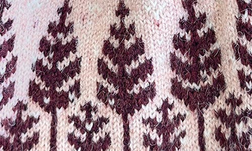 Saachi Fair Isle Faux Fur Pompom Beanie In Pink