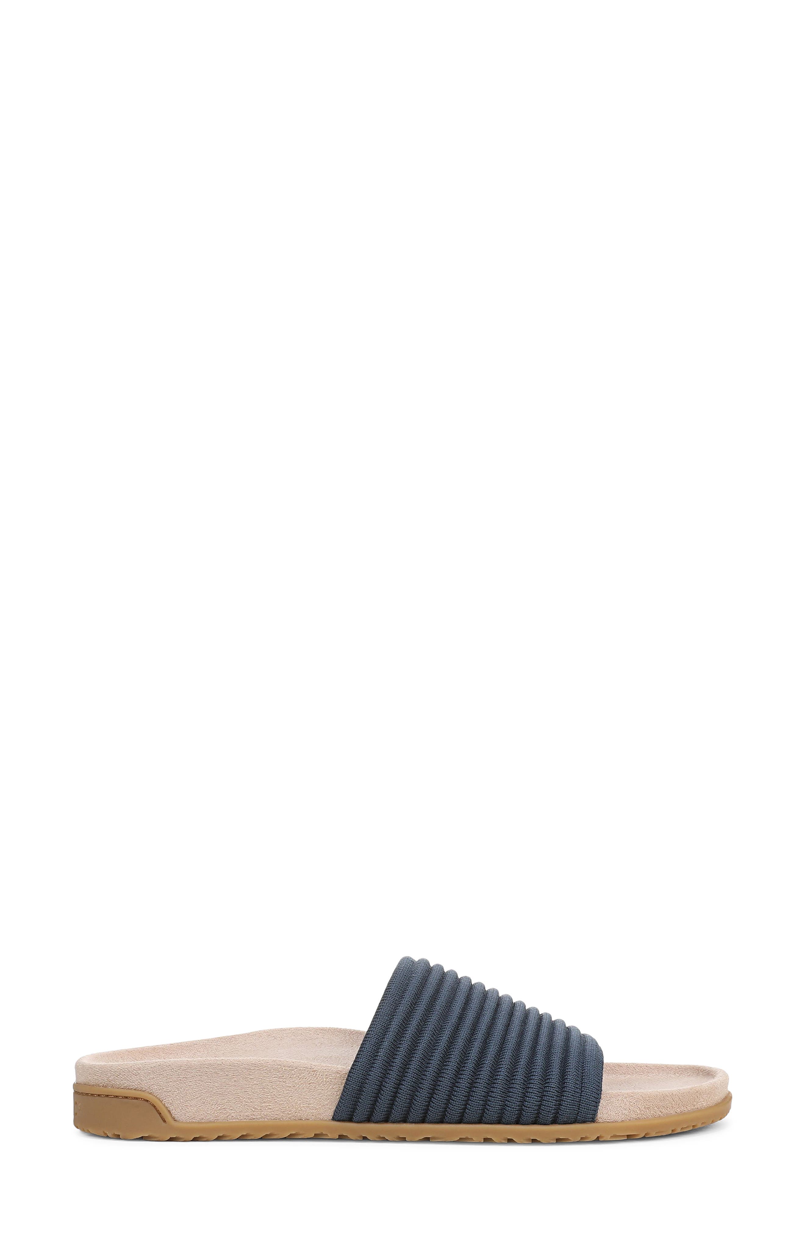 Evie Slide Sandal, Alternate, color, DARK DENIM