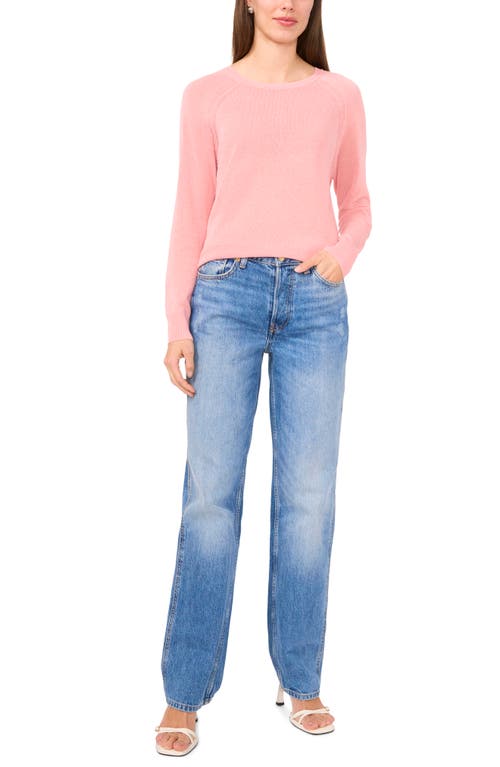 Halogen ® Crewneck Raglan Sleeve Sweater In Pink