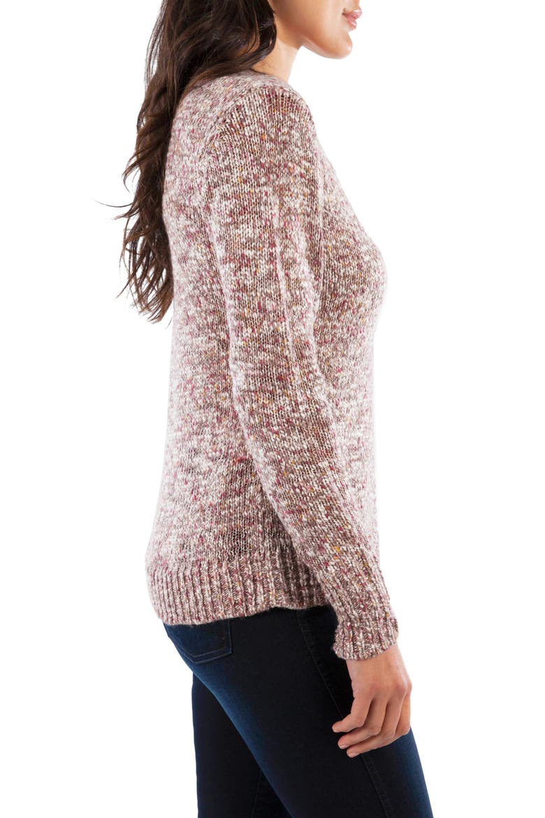 Lorissa Marled Crewneck Sweater, Alternate, color, HEATHER MAUVE