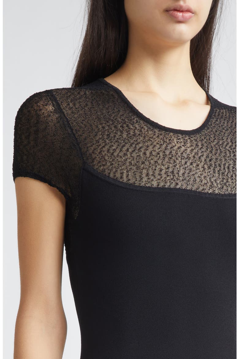 Short Sleeve Drop Waist Dress, Alternate, color, BLACK