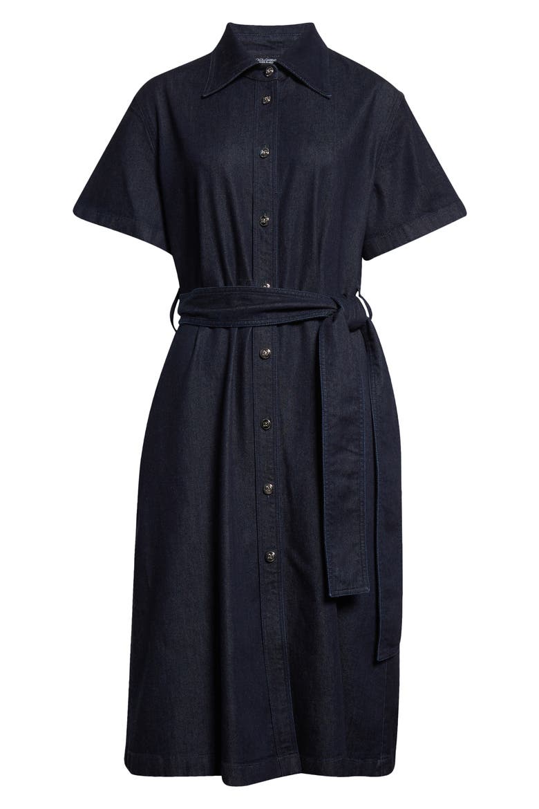 Belted Denim Shirtdress, Main, color, S9001 VARIANTE ABBINATA