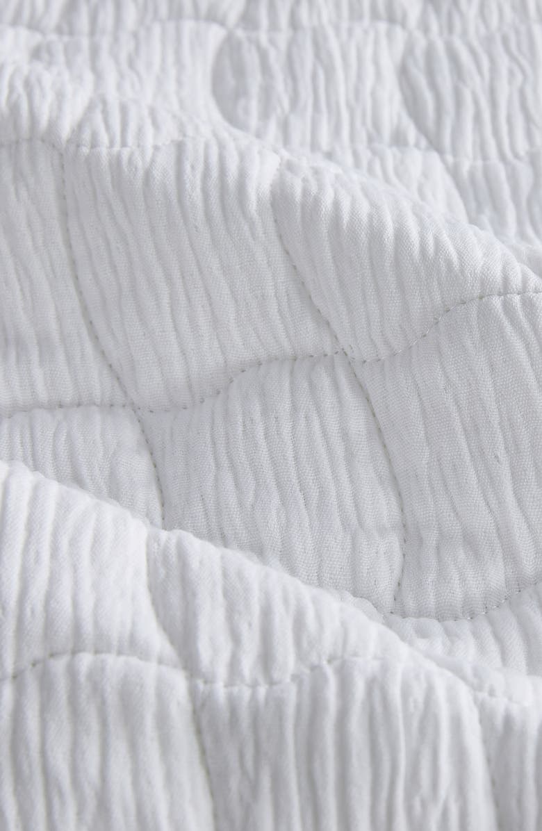 Woven & Weft Wave Stitched Quilt Set, Alternate, color, White