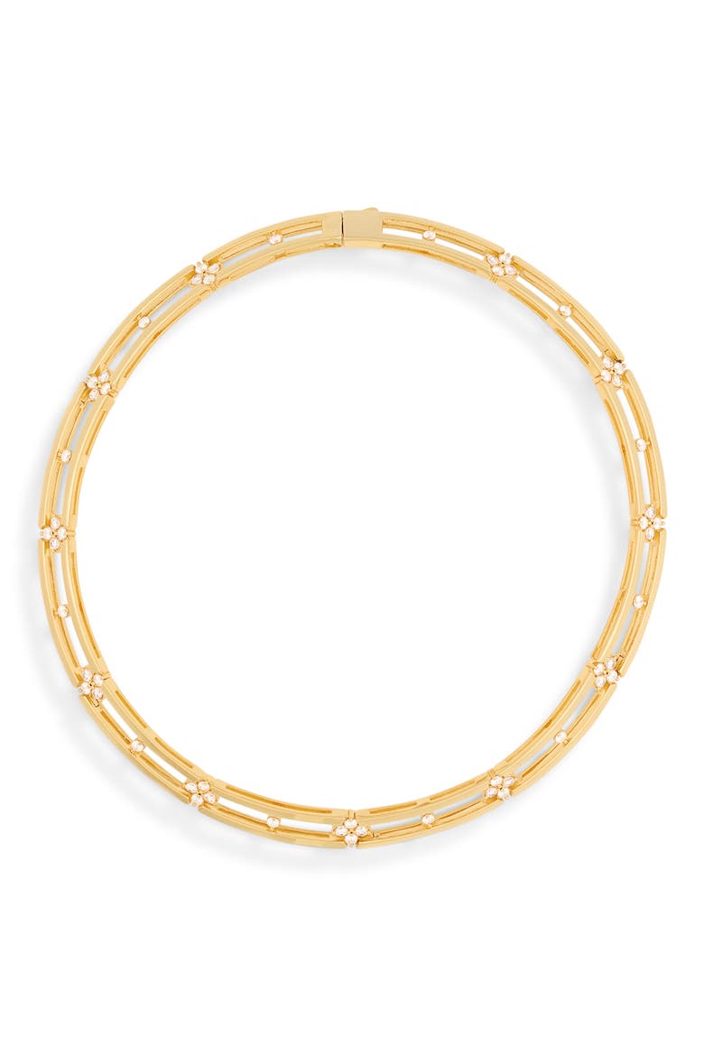 Lourdes CZ Collar Necklace, Main, color, GOLD