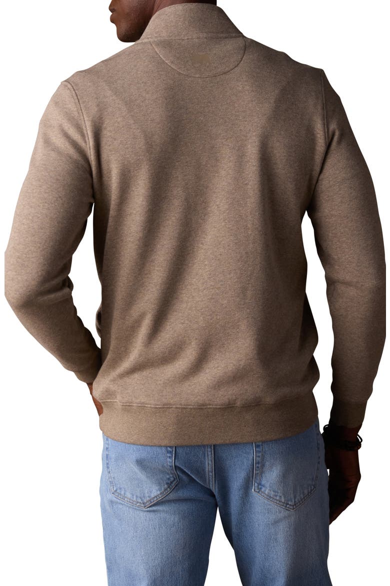 Puremeso Fleece Quarter Zip Sweater, Alternate, color, DARK TAUPE