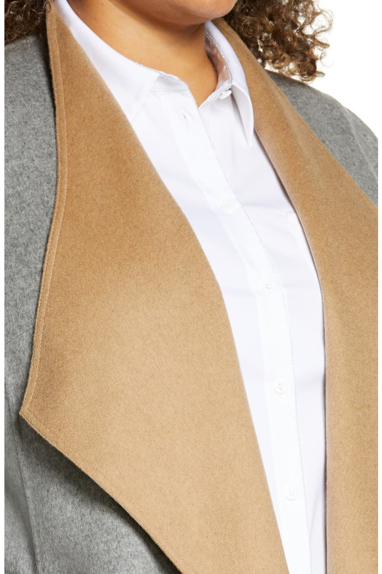 Valasca Reversible Wool & Cashmere Jacket, Alternate, color, NICKEL MELANGE/ CAMEL