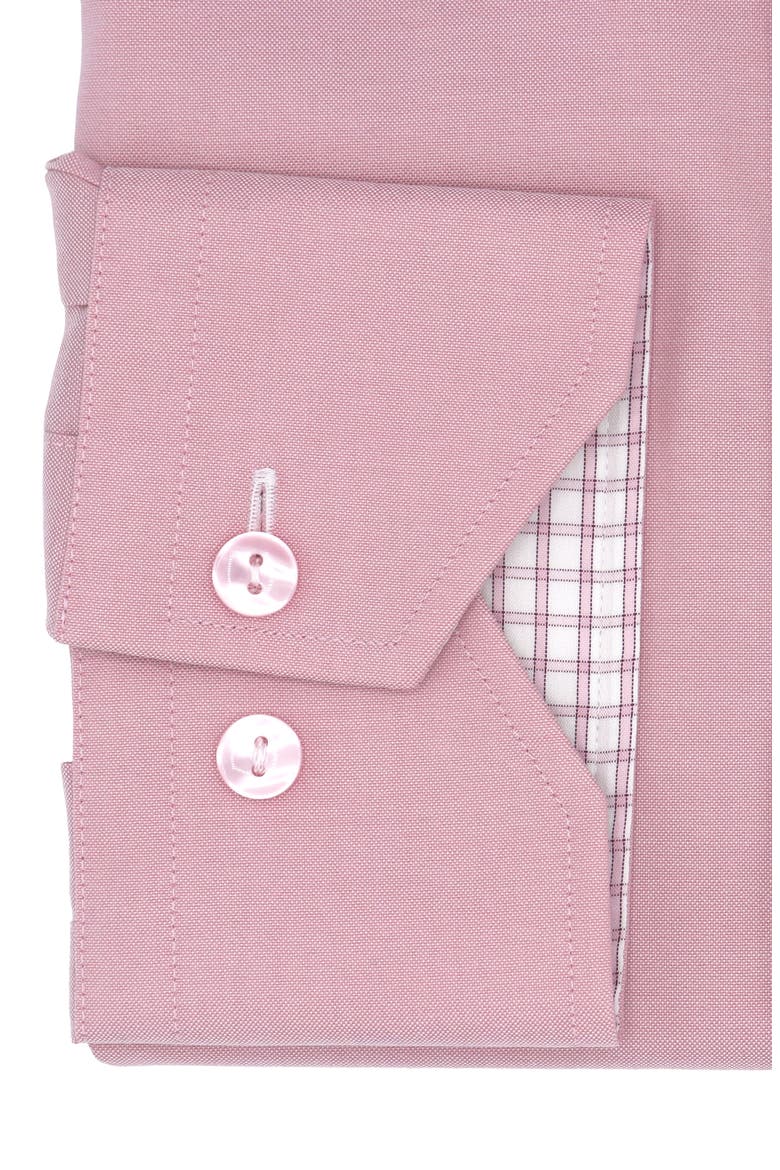 Trim Fit Solid Stretch Cotton Dress Shirt, Alternate, color, ROSE