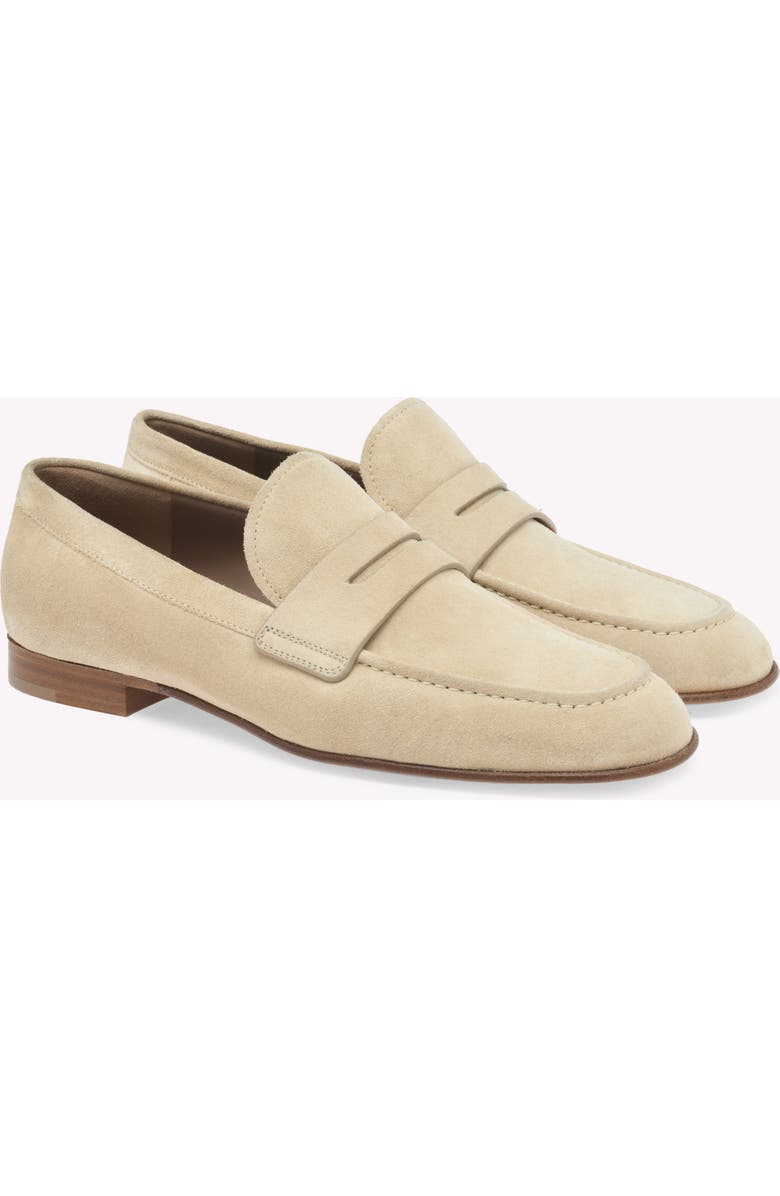 Gianvito Rossi Carlo Mocassin, Alternate, color, Brown Suede Leather