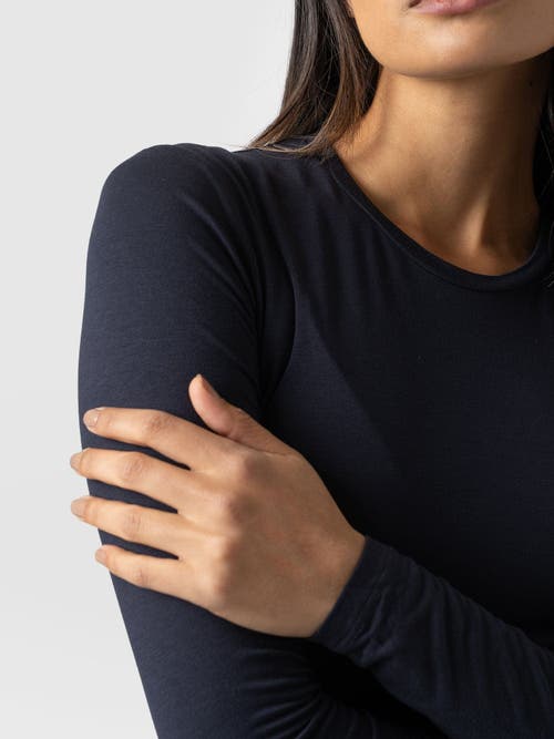 Shop Saint + Sofia Austen Crew Neck Long Sleeve Tee