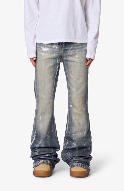 Waxed Super Stacked Relaxed Jeans