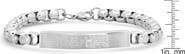 STEELTIME Men's Lord's Prayer Stainless Steel Box Chain Bracelet