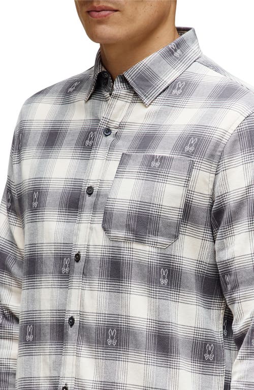 Psycho Bunny Kurt Plaid Stretch Flannel Button-up Shirt In Multi