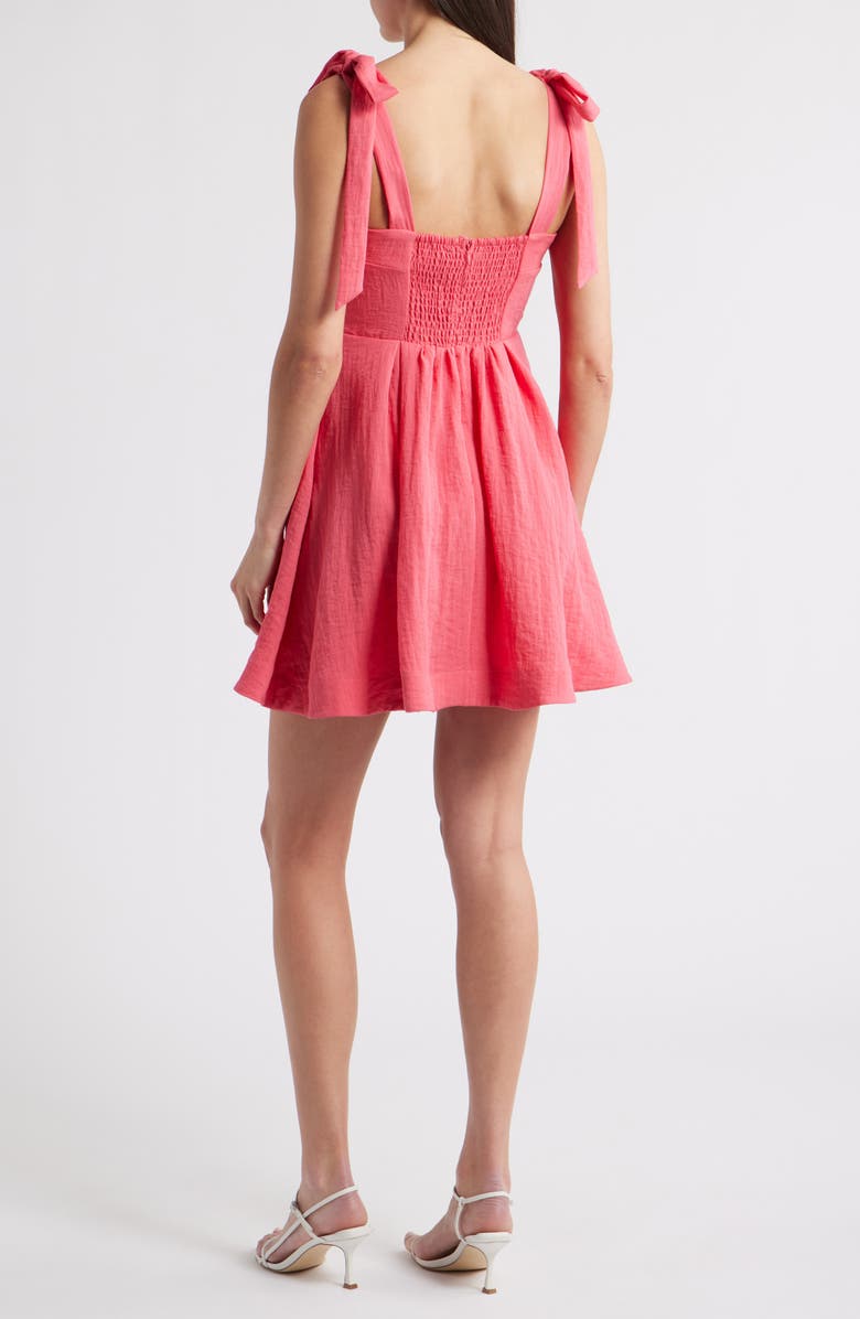 Sam Edelman Tie Strap A-Line Minidress, Alternate, color, Watermelon