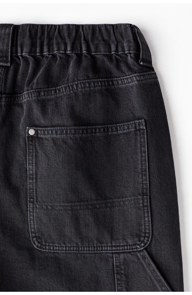 H&M Baggy Carpenter Jeans, Alternate, color, Denim Black