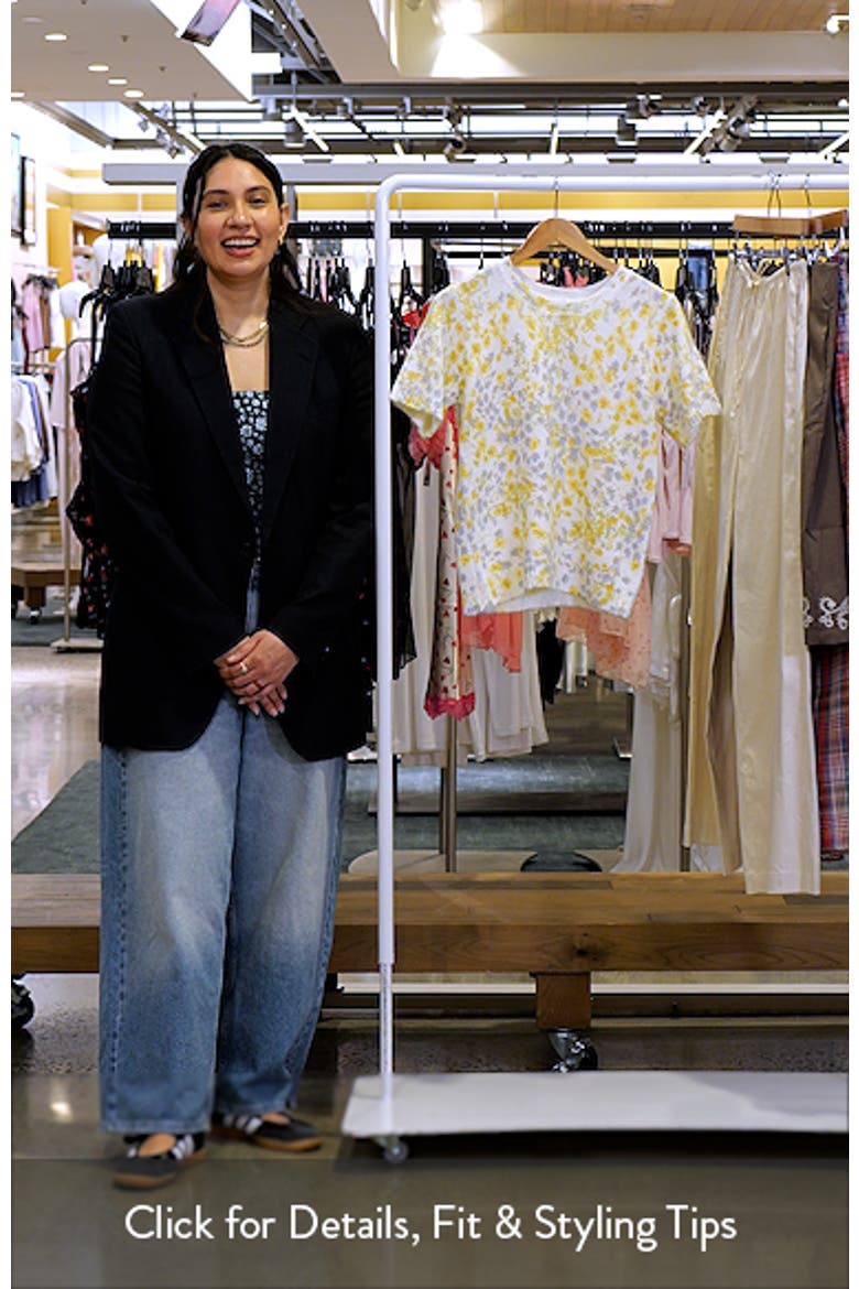 Floral Print Short Sleeve Sweater video