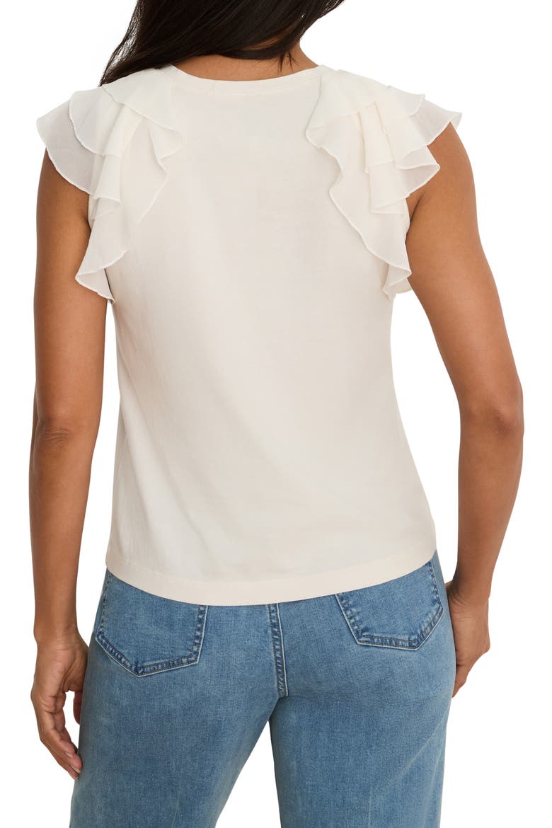 Chiffon Drift Mixed Media Top, Alternate, color, CLASSIC CREAM